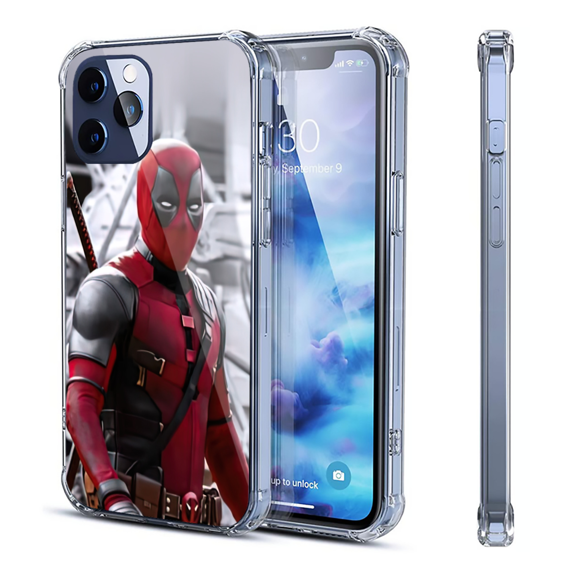 （画像用） Deadpool デッドプール 【iPhone 12シリーズ対応】透明スマホケース（クリアソフトケース）